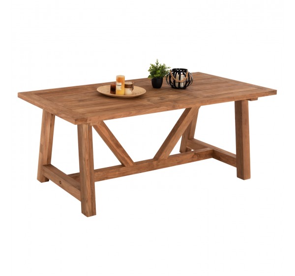 ΤΡΑΠΕΖΙ ΤΡΑΠΕΖΑΡΙΑΣ HM7922 PLUTON RECYCLED TEAK ΣΕ ΦΥΣΙΚΟ ΧΡΩΜΑ 200X100X75Yεκ.