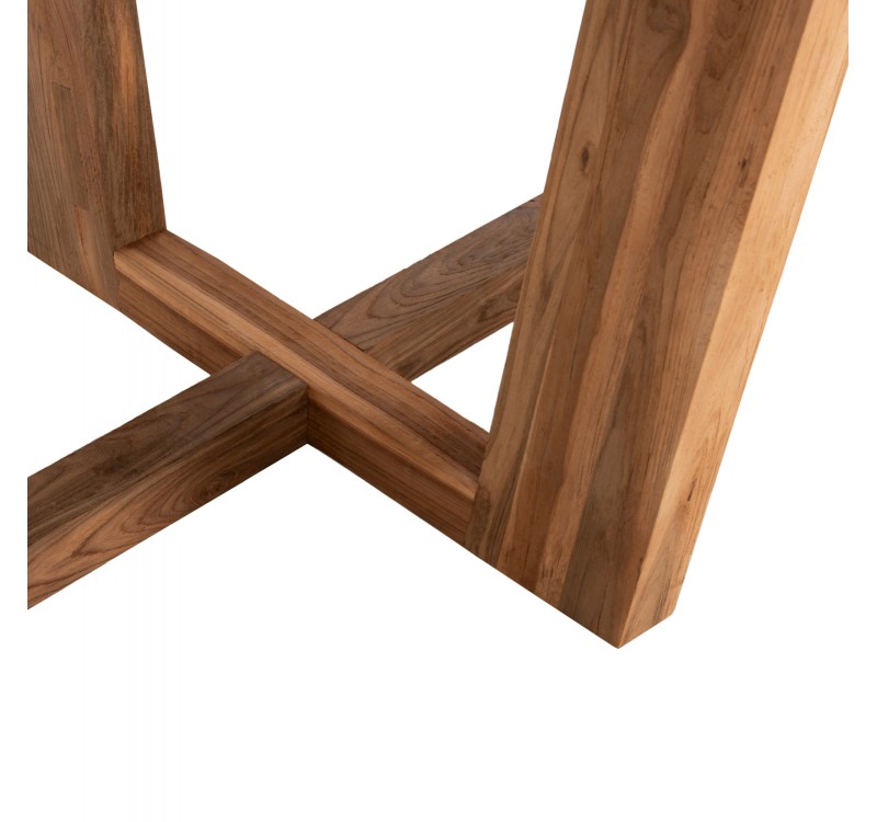 ΤΡΑΠΕΖΙ ΤΡΑΠΕΖΑΡΙΑΣ CARIB ΟΒΑΛ HM9558 ΑΠΟ ΞΥΛΟ RECYCLED ΤΕΑΚ 209x109x80Yεκ.