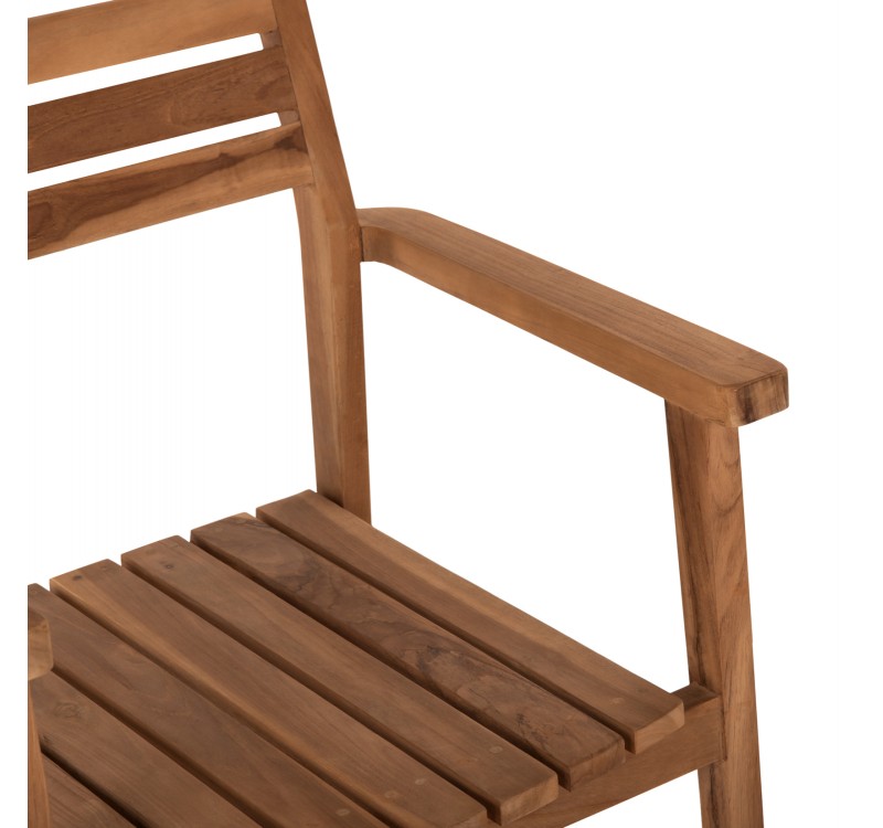 ΠΟΛΥΘΡΟΝΑ ERIETTA ΞΥΛΟ TEAK ΣΤΟΙΒΑΖΟΜΕΝΗ HM9534 ΣΕ ΦΥΣΙΚΟ ΧΡΩΜΑ 60x54x87Y εκ.