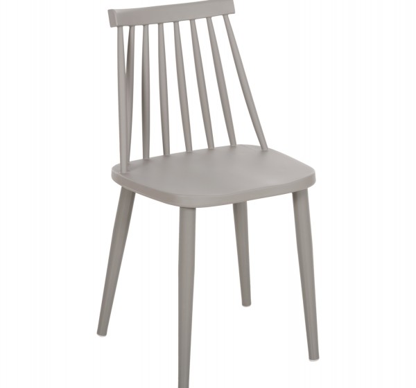 ΚΑΡΕΚΛΑ ΤΡΑΠΕΖΑΡΙΑΣ HM8052.22 VANESSA ΓΚΡΙ ΜΕ ΜΕΤΑΛΛΙΚΑ ΠΟΔΙΑ 42,5x44x81Υ εκ.