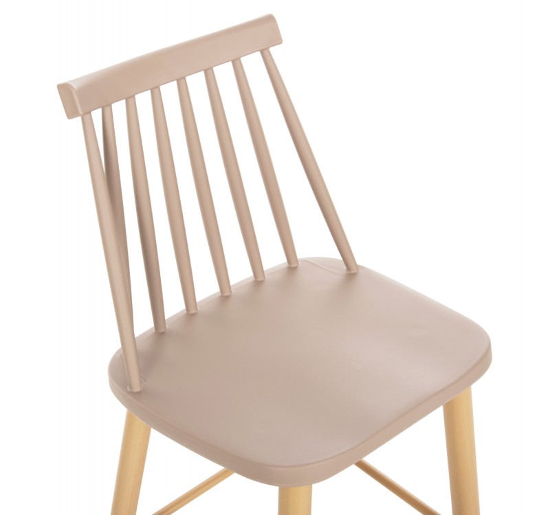 ΣΚΑΜΠΟ ΜΠΑΡ ΜΕΣ.ΥΨΟΥΣ VANESSA HM9300.25 ΚΑΠΟΥΤΣΙΝΟ PP & ΠΟΔΙΑ ΟΨΗ ΞΥΛΟΥ 45,5x46x97Υεκ