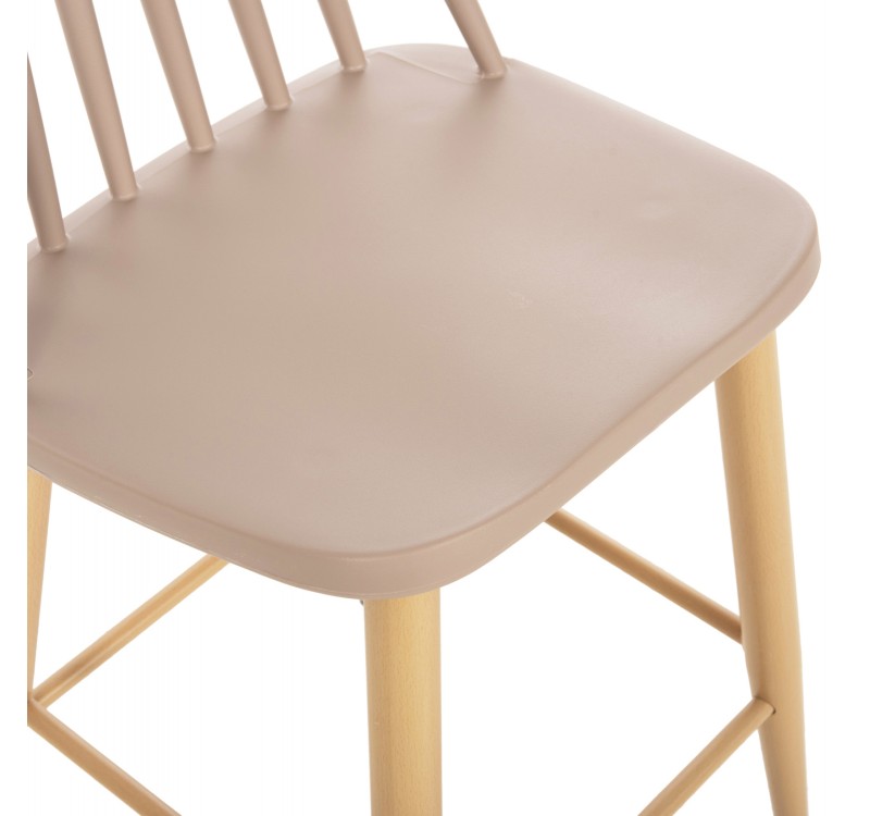 ΣΚΑΜΠΟ ΜΠΑΡ ΜΕΣ.ΥΨΟΥΣ VANESSA HM9300.25 ΚΑΠΟΥΤΣΙΝΟ PP & ΠΟΔΙΑ ΟΨΗ ΞΥΛΟΥ 45,5x46x97Υεκ