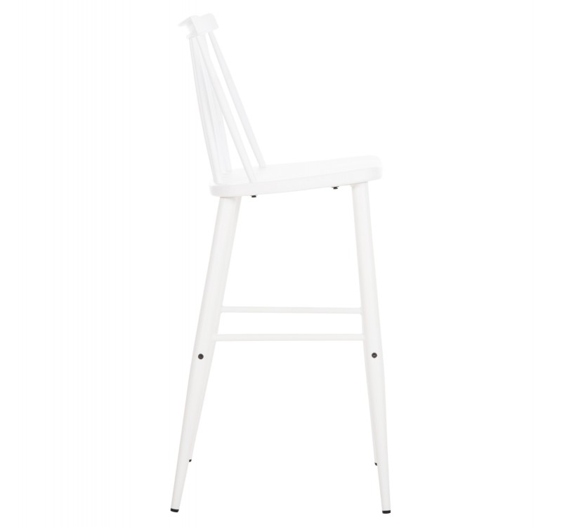 ΣΚΑΜΠΟ ΜΠΑΡ ΨΗΛΟ VANESSA HM8459.11 ΛΕΥΚΟ PP & ΛΕΥΚΑ ΜΕΤΑΛ.ΠΟΔΙΑ 47x48,5x107Υεκ.