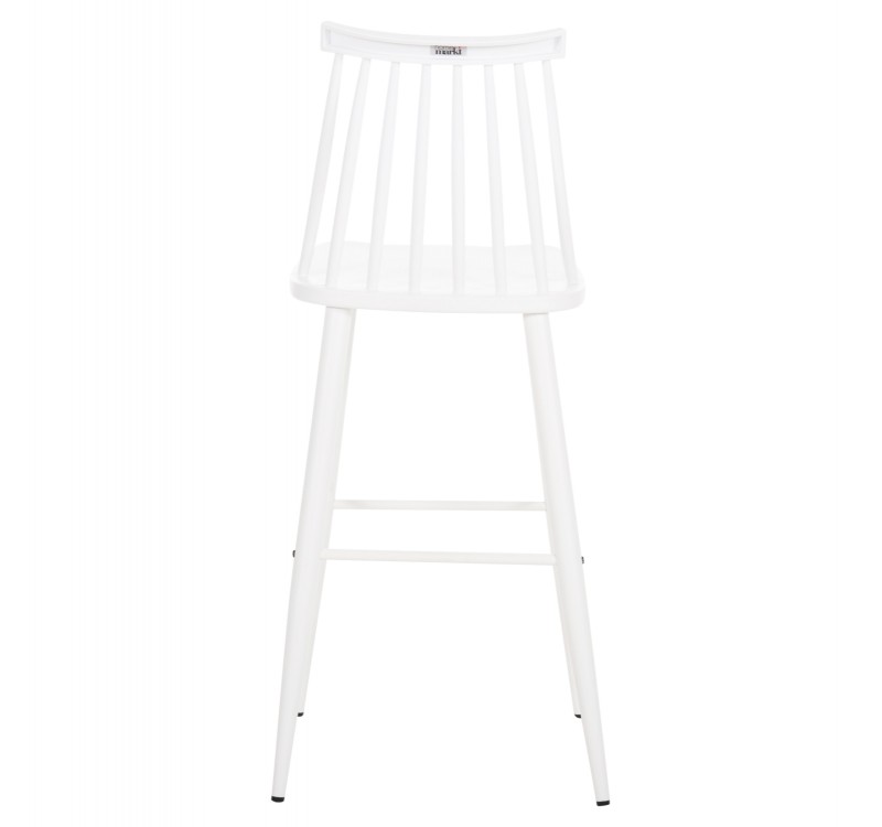 ΣΚΑΜΠΟ ΜΠΑΡ ΨΗΛΟ VANESSA HM8459.11 ΛΕΥΚΟ PP & ΛΕΥΚΑ ΜΕΤΑΛ.ΠΟΔΙΑ 47x48,5x107Υεκ.