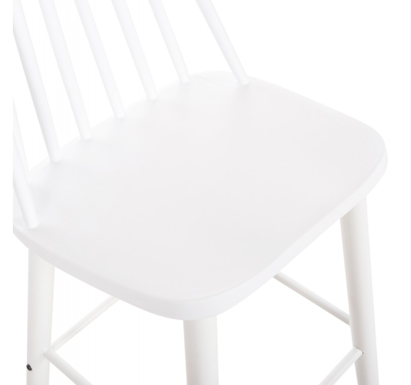 ΣΚΑΜΠΟ ΜΠΑΡ ΨΗΛΟ VANESSA HM8459.11 ΛΕΥΚΟ PP & ΛΕΥΚΑ ΜΕΤΑΛ.ΠΟΔΙΑ 47x48,5x107Υεκ.