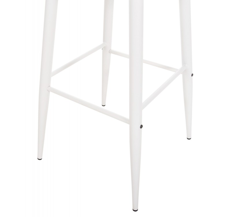 ΣΚΑΜΠΟ ΜΠΑΡ ΨΗΛΟ VANESSA HM8459.11 ΛΕΥΚΟ PP & ΛΕΥΚΑ ΜΕΤΑΛ.ΠΟΔΙΑ 47x48,5x107Υεκ.