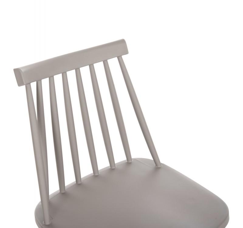 ΣΚΑΜΠΟ ΜΠΑΡ ΨΗΛΟ VANESSA HM8459.20 ΓΚΡΙ PP & ΓΚΡΙ ΜΕΤΑΛ.ΠΟΔΙΑ 47x48,5x107Υεκ.