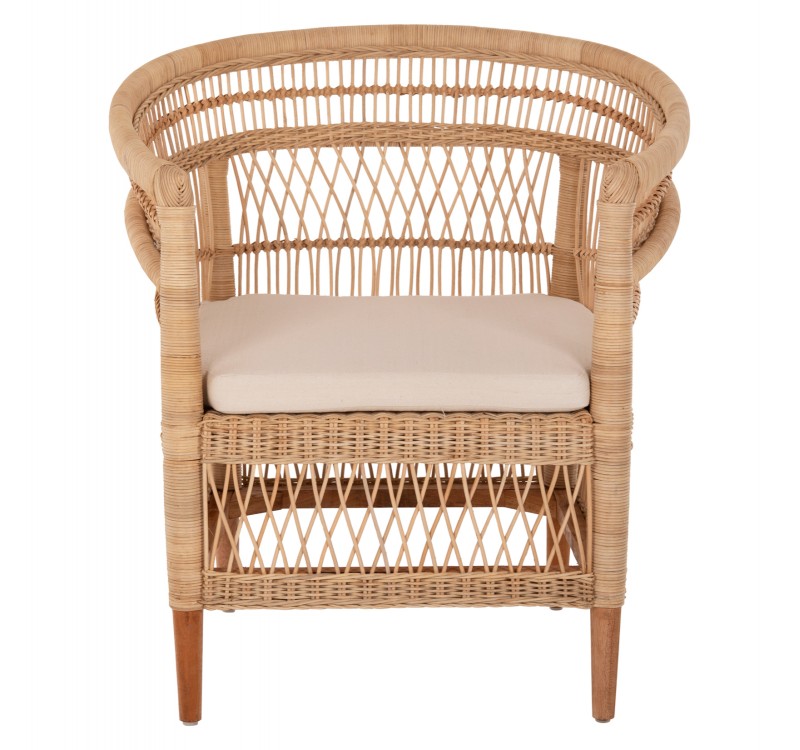 ΠΟΛΥΘΡΟΝΑ MALAWI HM9635.04 ΞΥΛΟ ΜΑΟΝΙ ΕΠΕΝΔΥΣΗ RATTAN ΛΕΥΚΟ ΜΑΞΙΛΑΡΙ ΚΑΘΙΣΜΑΤΟΣ 80x70x86Υεκ.
