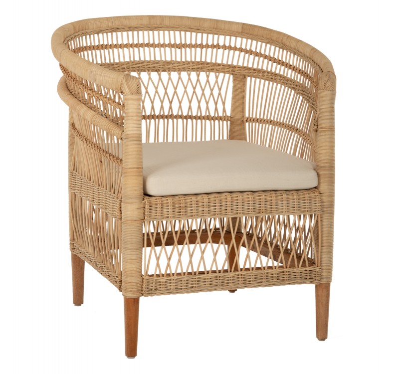ΠΟΛΥΘΡΟΝΑ MALAWI HM9635.04 ΞΥΛΟ ΜΑΟΝΙ ΕΠΕΝΔΥΣΗ RATTAN ΛΕΥΚΟ ΜΑΞΙΛΑΡΙ ΚΑΘΙΣΜΑΤΟΣ 80x70x86Υεκ.
