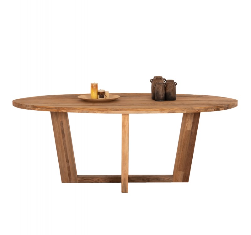 ΤΡΑΠΕΖΙ ΤΡΑΠΕΖΑΡΙΑΣ CARIB HM9560 ΟΒΑΛ ΑΝΑΚΥΚΛΩΜΕΝΟ ΤΕΑΚ 250x110x78Υεκ.