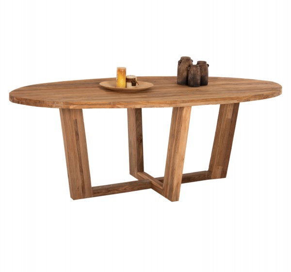 ΤΡΑΠΕΖΙ ΤΡΑΠΕΖΑΡΙΑΣ CARIB HM9560 ΟΒΑΛ ΑΝΑΚΥΚΛΩΜΕΝΟ ΤΕΑΚ 250x110x78Υεκ.