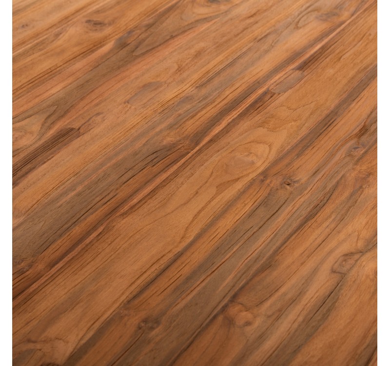 ΤΡΑΠΕΖΙ ΤΡΑΠΕΖΑΡΙΑΣ ΣΤΡΟΓΓΥΛΟ KATTE HM9559 ΞΥΛΟ ΤΕΑΚ-ΧΙΑΣΤΙ ΠΟΔΙΑ ΜΕ ΜΕΤΑΛΛΟ Φ150x78Υεκ.