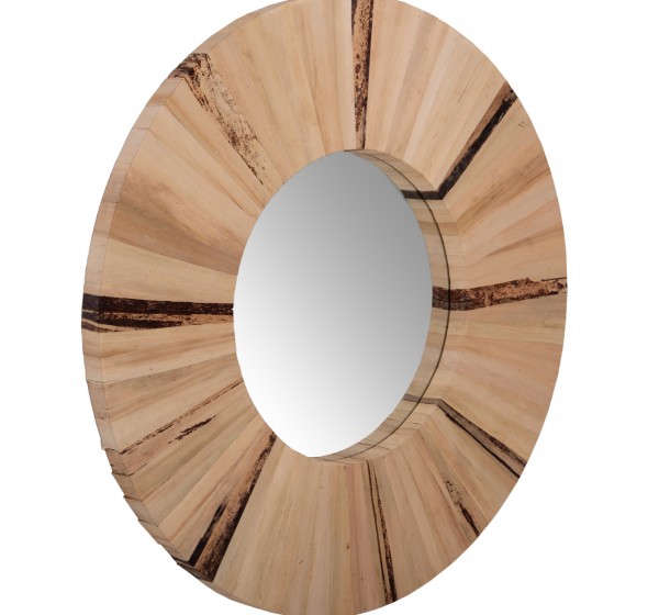 ΚΑΘΡΕΠΤΗΣ ΤΟΙΧΟΥ ΣΤΡΟΓΓΥΛΟΣ HM7838 ΠΛΑΙΣΙΟ ΙΝΕΣ ΦΟΙΝΙΚΑ ΦΥΣΙΚΟ ΧΡΩΜΑ Φ80x4εκ.