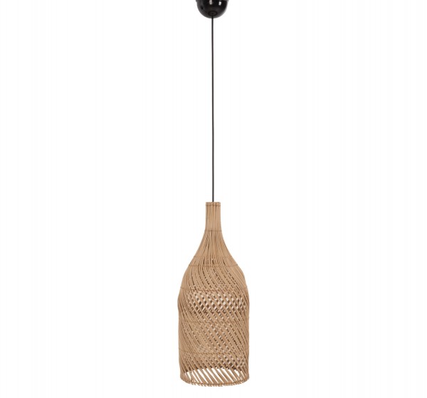 ΦΩΤΙΣΤΙΚΟ ΟΡΟΦΗΣ CARBOY HM7884 ΚΡΕΜΑΣΤΟ ΑΠΟ RATTAN ΣΕ ΦΥΣΙΚΟ ΧΡΩΜΑ Φ28x163,5Yεκ.