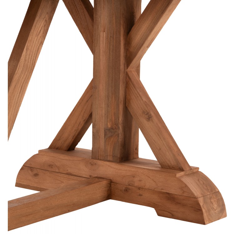 ΤΡΑΠΕΖΙ ΤΡΑΠΕΖΑΡΙΑΣ KRONOS HM9535 ΑΝΑΚΥΚΛΩΜΕΝΟ ΞΥΛΟ ΤΕΑΚ ΧΙΑΣΤΙ ΠΟΔΙΑ ΦΥΣΙΚΟ 200x90x75Yεκ.