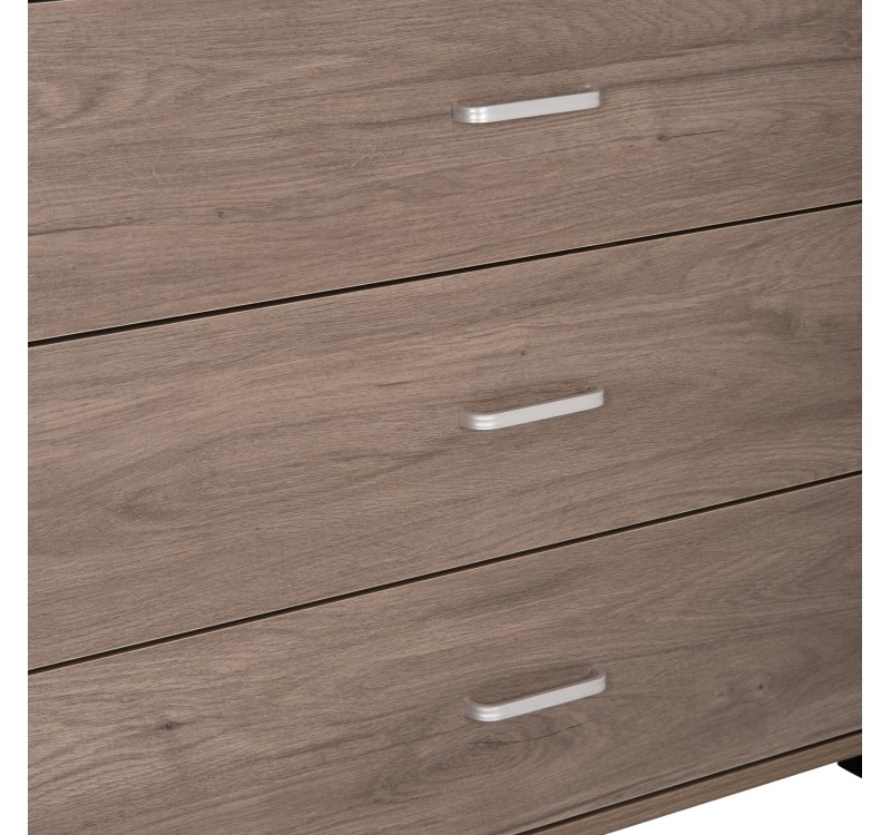 ΣΥΡΤΑΡΙΕΡΑ ΜΕ 4 ΣΥΡΤΑΡΙΑ THORG HM8996.05 ΜΕΛΑΜΙΝΗ ΣΕ ΦΥΣΙΚΟ ΞΥΛΟΥ 80x40x83Υεκ.