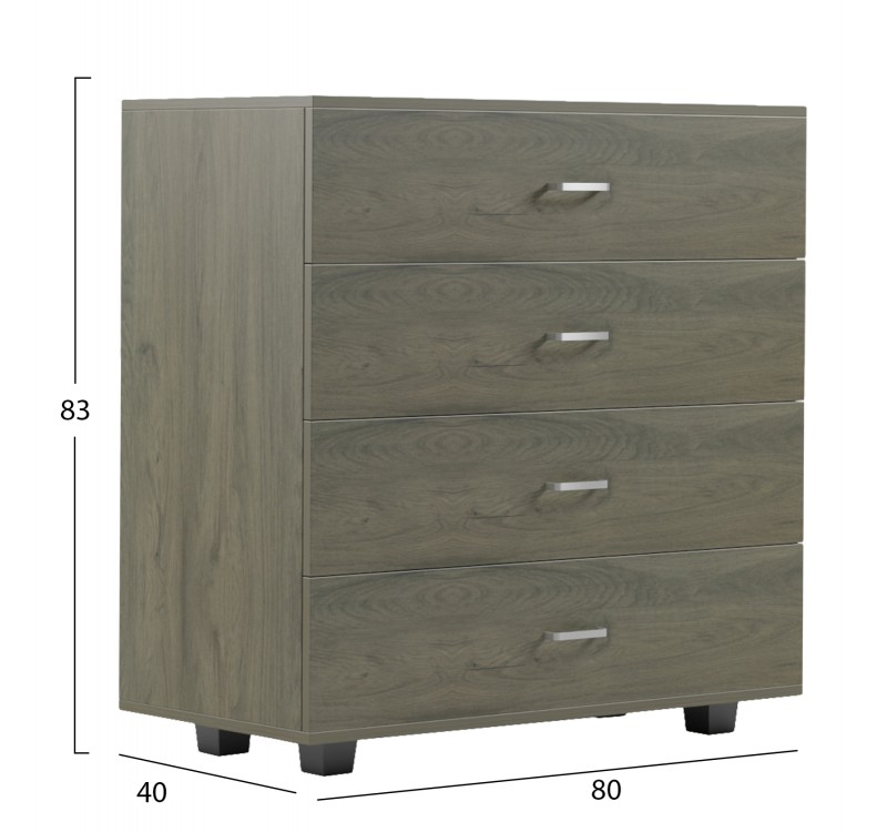 ΣΥΡΤΑΡΙΕΡΑ ΜΕΛΑΜΙΝΗΣ THORG ME 4 ΣΥΡΤΑΡΙΑ DARK OLIVE HM8996.05 80x40x83Υεκ.