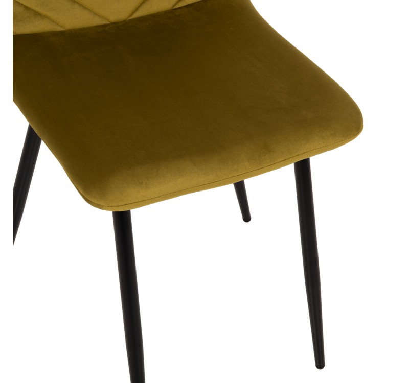 ΚΑΡΕΚΛΑ LATRELL HM8587.07 ΒΕΛΟΥΔΟ ΛΑΔΙ ΜΕ ΜΑΥΡΑ ΜΕΤΑΛΛΙΚΑ ΠΟΔΙΑ 43x54x88Υεκ.