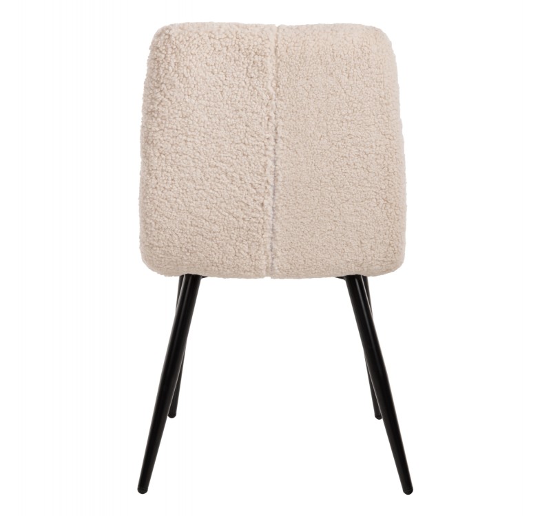 ΚΑΡΕΚΛΑ SHELLY HM8590.02 ΛΕΥΚΟ TEDDY ΥΦΑΣΜΑ ME ΜΕΤΑΛΛΙΚΑ ΜΑΥΡΑ ΠΟΔΙΑ 48x64x87Yεκ.