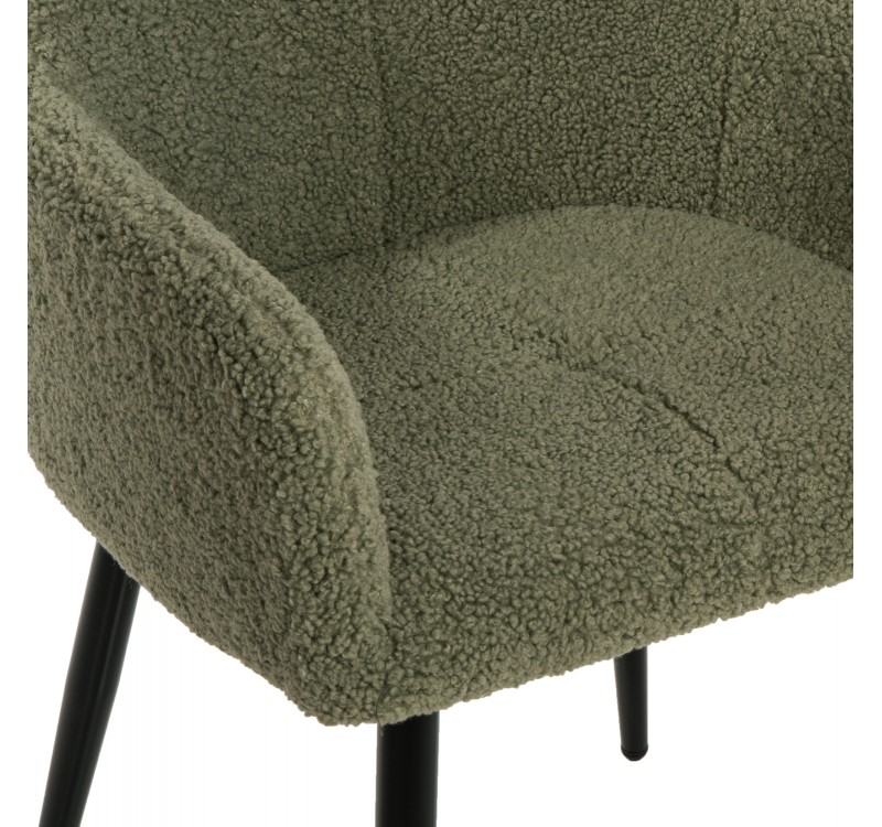 ΠΟΛΥΘΡΟΝΑ SHELLY HM8591.03 ΥΦΑΣΜΑ TEDDY ΦΥΣΤΙΚΙ-ΜΑΥΡΑ ΜΕΤΑΛΛΙΚΑ ΠΟΔΙΑ 57x55x87Yεκ.