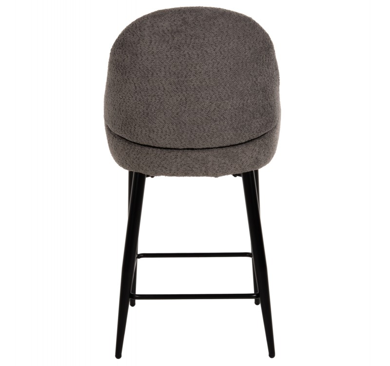 ΣΚΑΜΠΟ ΜΕΣΑΙΟΥ ΥΨΟΥΣ SARKY HM8586.01 ΥΦΑΣΜΑ ΜΠΟΥΚΛΕ ΓΚΡΙ-ΜΑΥΡΑ ΜΕΤΑΛ. ΠΟΔΙΑ 55x62x105Yεκ.