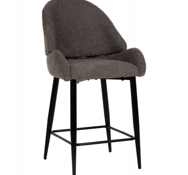 ΣΚΑΜΠΟ ΜΕΣΑΙΟΥ ΥΨΟΥΣ SARKY HM8586.01 ΥΦΑΣΜΑ ΜΠΟΥΚΛΕ ΓΚΡΙ-ΜΑΥΡΑ ΜΕΤΑΛ. ΠΟΔΙΑ 55x62x105Yεκ.