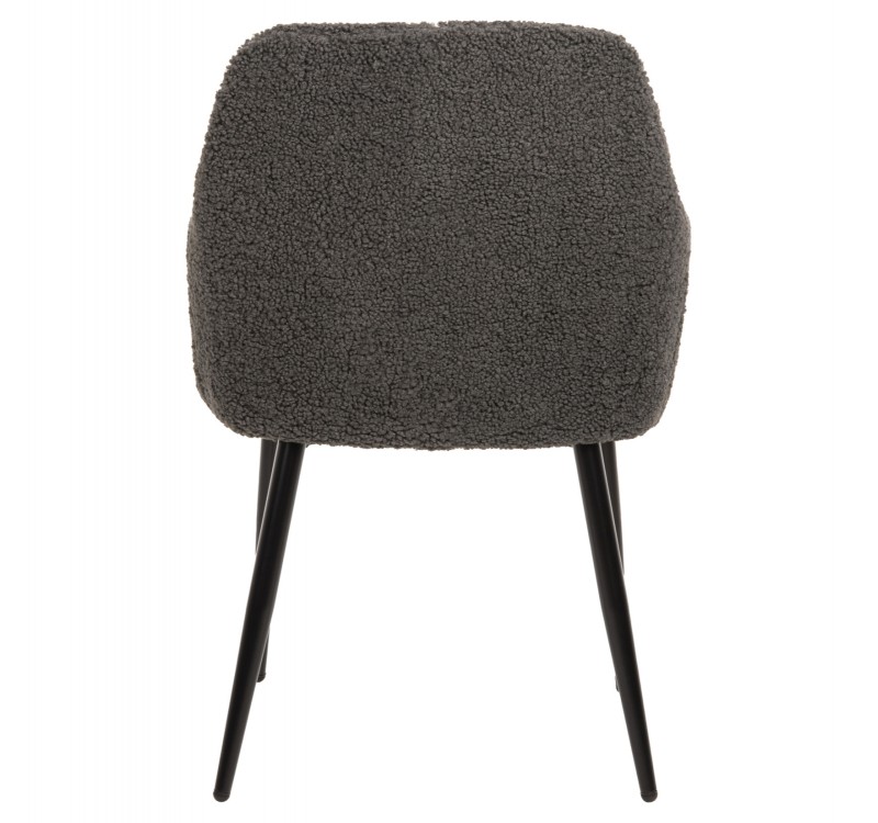 ΠΟΛΥΘΡΟΝΑ SHELLY HM8591.01 ΥΦΑΣΜΑ TEDDY ΓΚΡΙ ΜΕ ΜΑΥΡΑ ΜΕΤΑΛΛΙΚΑ ΠΟΔΙΑ 57x55x87Yεκ.