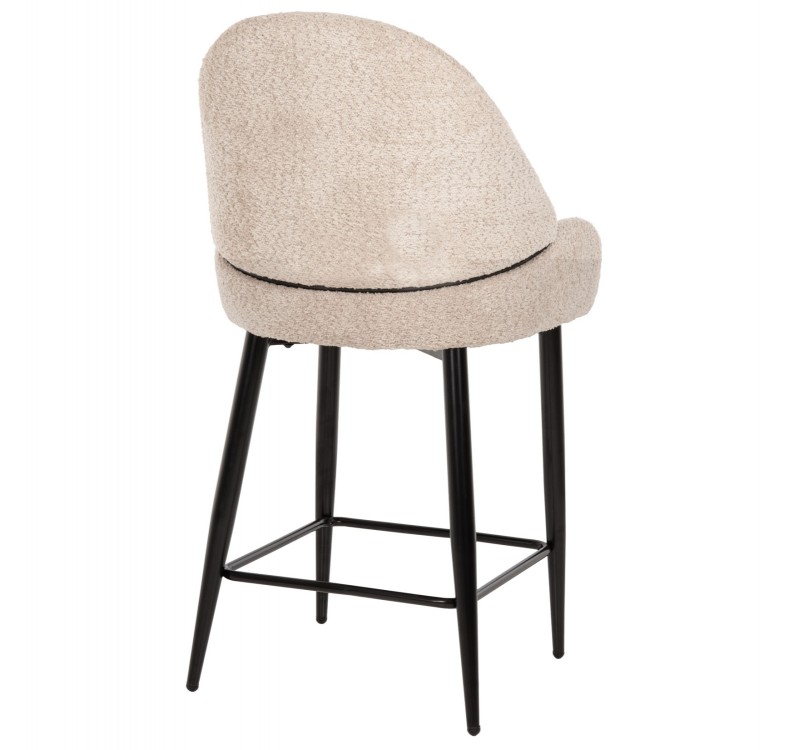 ΣΚΑΜΠΟ ΜΕΣΑΙΟΥ ΥΨΟΥΣ SARKY HM8586.02 ΥΦΑΣΜΑ ΜΠΟΥΚΛΕ ΕΚΡΟΥ-ΜΑΥΡΑ ΜΕΤΑΛ. ΠΟΔΙΑ 55x62x105Yεκ.