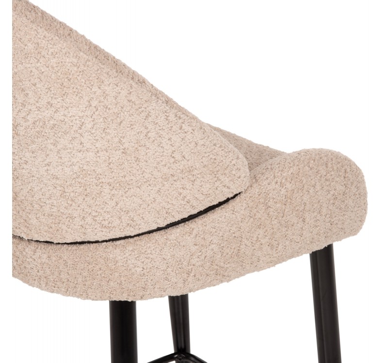 ΣΚΑΜΠΟ ΜΕΣΑΙΟΥ ΥΨΟΥΣ SARKY HM8586.02 ΥΦΑΣΜΑ ΜΠΟΥΚΛΕ ΕΚΡΟΥ-ΜΑΥΡΑ ΜΕΤΑΛ. ΠΟΔΙΑ 55x62x105Yεκ.