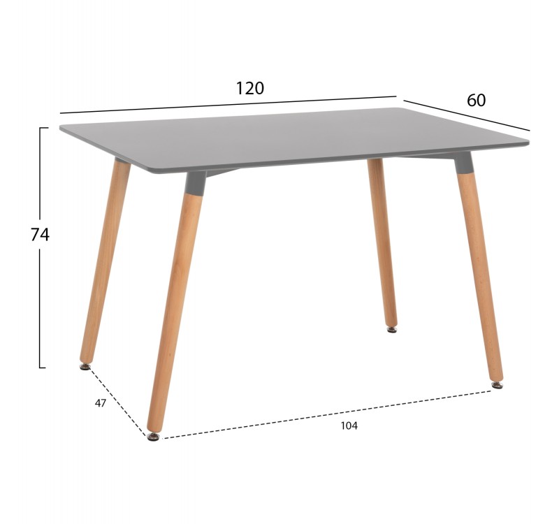 ΤΡΑΠΕΖΙ MINIMAL HM8581.02 ΑΝΟΙΧΤΟ ΓΚΡΙ MDF-ΠΟΔΙΑ ΟΞΙΑ ΣΕ ΦΥΣΙΚΟ ΧΡΩΜΑ- 120Χ60X74Υεκ.