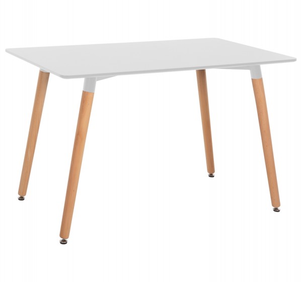 ΤΡΑΠΕΖΙ MINIMAL HM8581.01 ΛΕΥΚΟ MDF-ΠΟΔΙΑ ΟΞΙΑ ΣΕ ΦΥΣΙΚΟ ΧΡΩΜΑ- 120Χ60X74Υεκ.