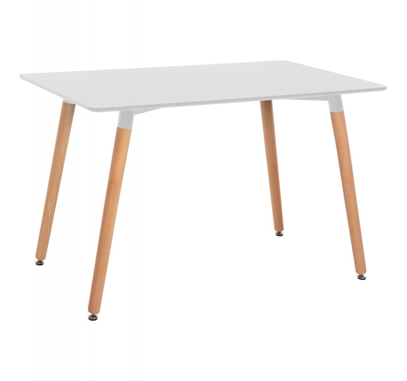 ΤΡΑΠΕΖΙ MINIMAL HM8581.01 ΛΕΥΚΟ MDF-ΠΟΔΙΑ ΟΞΙΑ ΣΕ ΦΥΣΙΚΟ ΧΡΩΜΑ- 120Χ60X74Υεκ.