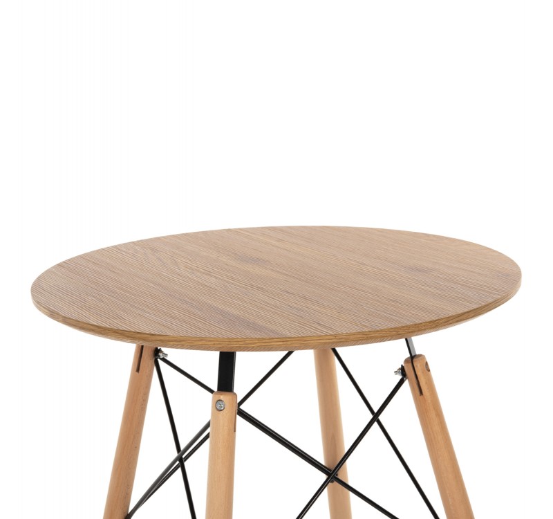 ΤΡΑΠΕΖΙ ΣΤΡΟΓΓΥΛΟ MINIMAL HM0060.04 ΦΥΣΙΚΟ ΧΡΩΜΑ MDF-ΠΟΔΙΑ ΟΞΙΑΣ ΣΕ ΦΥΣΙΚΟ ΧΡΩΜΑ Φ60Χ76Υεκ.