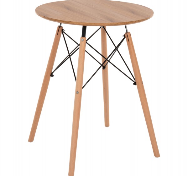 ΤΡΑΠΕΖΙ ΣΤΡΟΓΓΥΛΟ MINIMAL HM0060.04 ΦΥΣΙΚΟ ΧΡΩΜΑ MDF-ΠΟΔΙΑ ΟΞΙΑΣ ΣΕ ΦΥΣΙΚΟ ΧΡΩΜΑ Φ60Χ76Υεκ.