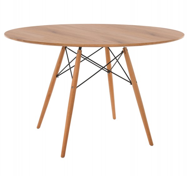 ΤΡΑΠΕΖΙ MINIMAL ΣΤΡΟΓΓΥΛΟ HM8454.04 MDF ΣΕ ΦΥΣΙΚΟ-ΠΟΔΙΑ ΟΞΙΑΣ ΣΕ ΦΥΣΙΚΟ Φ120Χ75Υεκ.