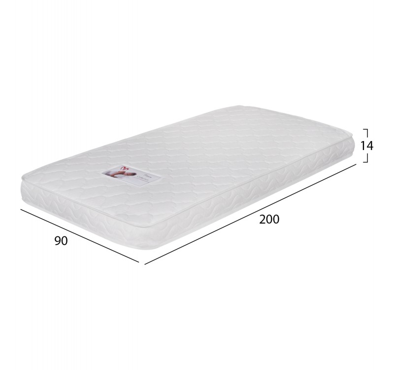 ΣΤΡΩΜΑ ΑΦΡΟΥ ΧΩΡΙΣ ΕΛΑΤΗΡΙΑ JORDY 90X200x15Y-- HM374.10  (ROLL PACKING) ΛΕΥΚΟ