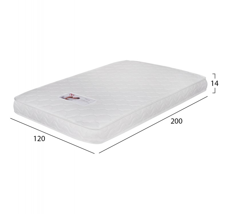 ΣΤΡΩΜΑ ΑΦΡΟΥ ΧΩΡΙΣ ΕΛΑΤΗΡΙΑ JORDY 120X200x15Y-- HM374.08  (ROLL PACKING) ΛΕΥΚΟ