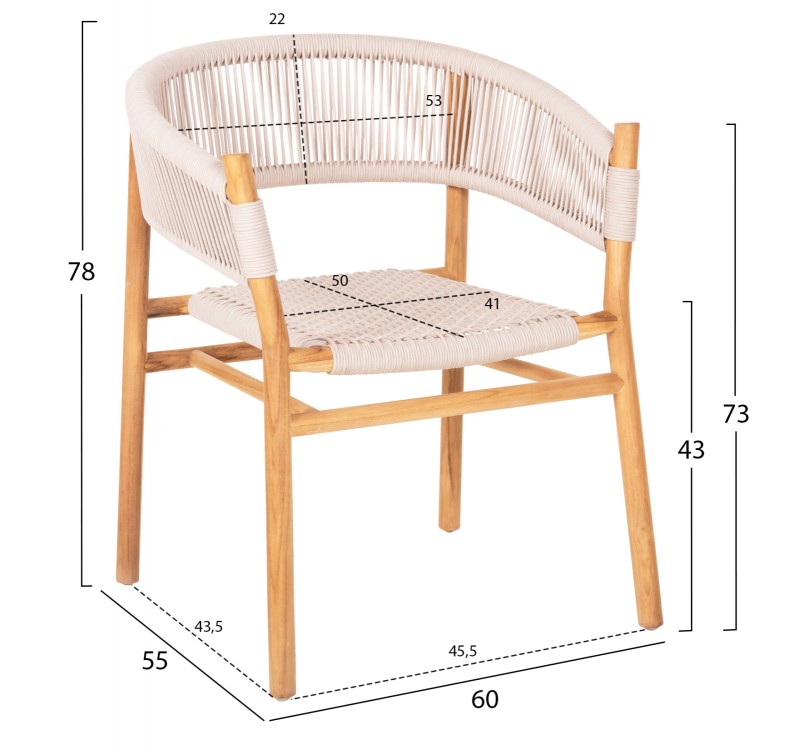 ΠΟΛΥΘΡΟΝΑ IRVING HM9763 ΞΥΛΟ ΤΕΑΚ ΣΕ ΦΥΣΙΚΟ ΧΡΩΜΑ ΜΕ ΜΠΕΖ ΣΧΟΙΝΙ 60x55x78Yεκ.