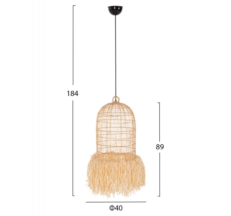 ΦΩΤΙΣΤΙΚΟ ΟΡΟΦΗΣ ΚΡΕΜΑΣΤΟ HM7889 ΙΝΕΣ ΦΥΛΛΩΝ ΦΟΙΝΙΚΑ ΣΕ ΦΥΣΙΚΟ ΧΡΩΜΑ Φ40x184Υ εκ.