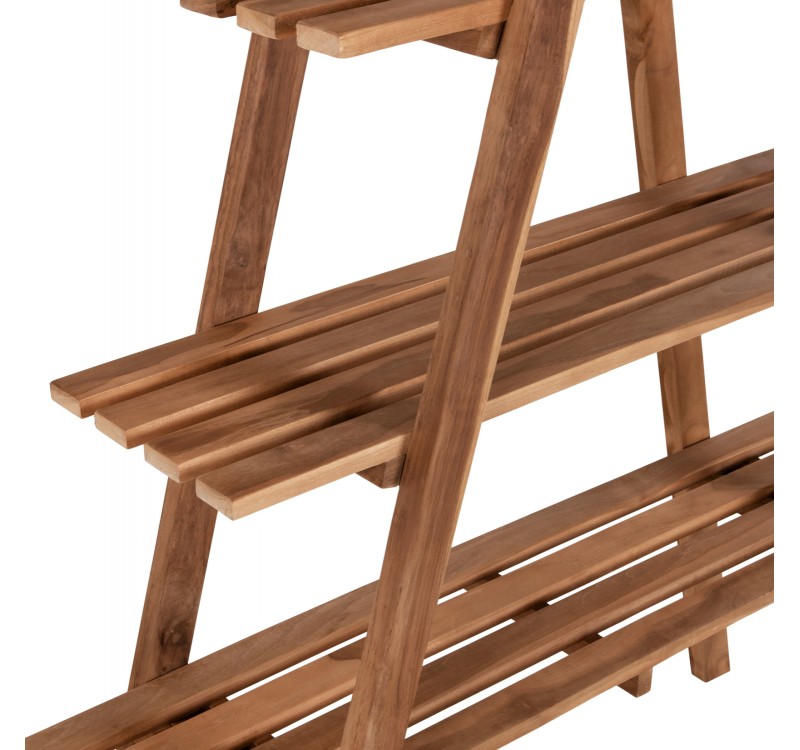 ΒΙΒΛΙΟΘΗΚΗ STAM HM7895 TEAK ΞΥΛΟ ΣΕ ΦΥΣΙΚΟ ΧΡΩΜΑ 120x33x180Y εκ.