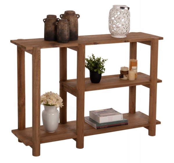 ΚΟΝΣΟΛΑ KUTAI HM9638 ΑΝΑΚΥΚΛΩΜΕΝΟ ΞΥΛΟ ΤΕΑΚ ΣΕ ΦΥΣΙΚΟ RUSTIC 120x35x80Yεκ.