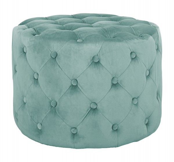 ΣΚΑΜΠΟ KASSIE ΦΥΣΤΙΚΙ ΒΕΛΟΥΔΟ ΤΥΠΟΥ CHESTERFIELD HM8406.07 Φ60X43Υ εκ.