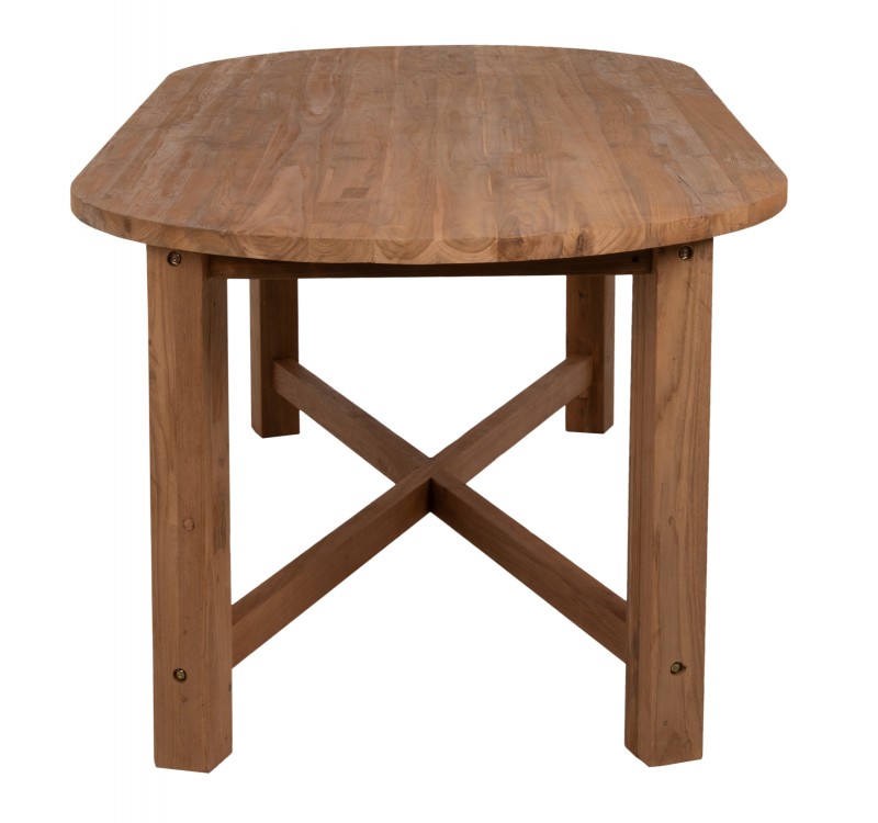 ΤΡΑΠΕΖΙ ΤΡΑΠΕΖΑΡΙΑΣ KUTAI HM9640 ΜΑΣΙΦ ΑΝΑΚΥΚΛΩΜΕΝΟ ΞΥΛΟ ΤΕΑΚ ΦΥΣΙΚΟ 200x90x75Υεκ.