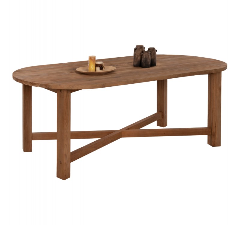 ΤΡΑΠΕΖΙ ΤΡΑΠΕΖΑΡΙΑΣ KUTAI HM9640 ΜΑΣΙΦ ΑΝΑΚΥΚΛΩΜΕΝΟ ΞΥΛΟ ΤΕΑΚ ΦΥΣΙΚΟ 200x90x75Υεκ.