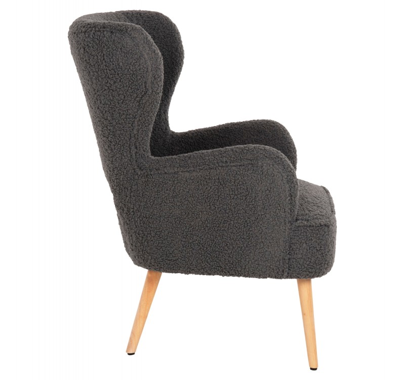 ΜΠΕΡΖΕΡΑ ΠΟΛΥΘΡΟΝΑ MYLIE ΓΚΡΙ ΜΠΟΥΚΛΕ HM8394.21 66X75X93Υ εκ.