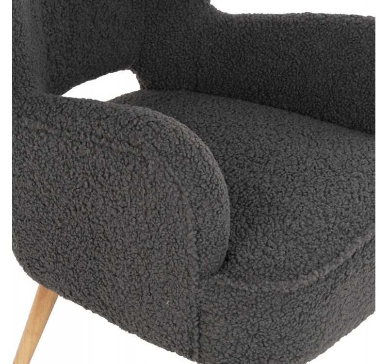 ΜΠΕΡΖΕΡΑ ΠΟΛΥΘΡΟΝΑ MYLIE ΓΚΡΙ ΜΠΟΥΚΛΕ HM8394.21 66X75X93Υ εκ.