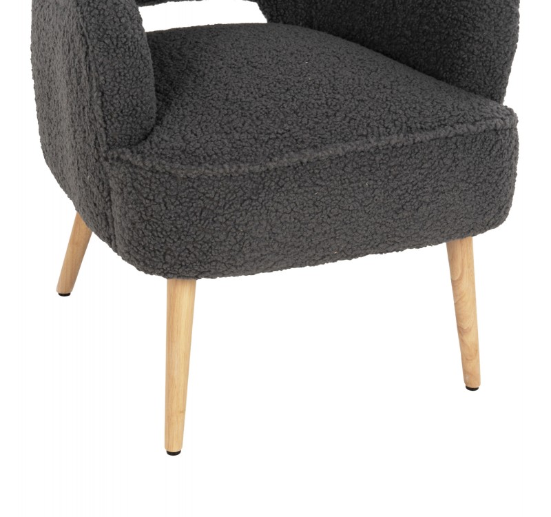 ΜΠΕΡΖΕΡΑ ΠΟΛΥΘΡΟΝΑ MYLIE ΓΚΡΙ ΜΠΟΥΚΛΕ HM8394.21 66X75X93Υ εκ.