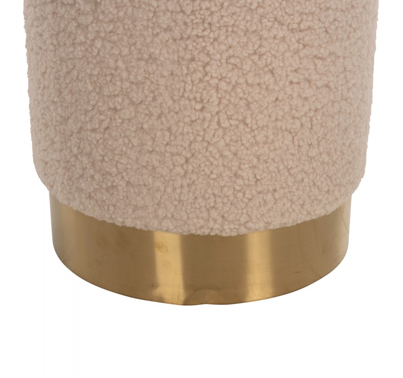 ΣΚΑΜΠΟ LEVY HM8408.20 ΜΠΟΥΚΛΕ ΥΦΑΣΜΑ ΕΚΡΟΥ ΜΕ ΧΡΥΣΗ ΒΑΣΗ Φ35x42Υ εκ.