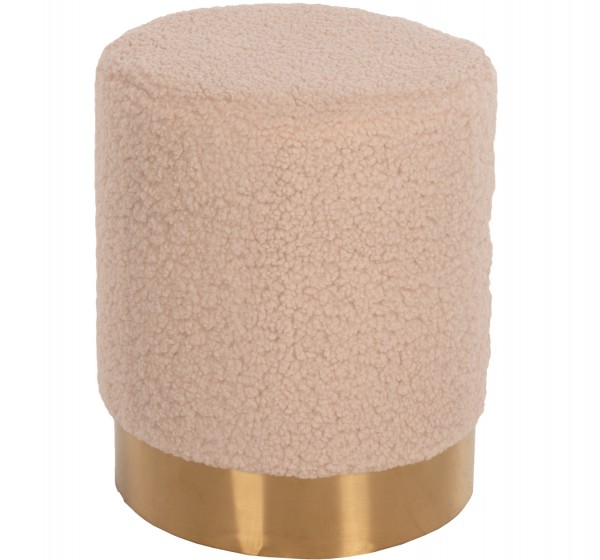 ΣΚΑΜΠΟ LEVY HM8408.20 ΜΠΟΥΚΛΕ ΥΦΑΣΜΑ ΕΚΡΟΥ ΜΕ ΧΡΥΣΗ ΒΑΣΗ Φ35x42Υ εκ.