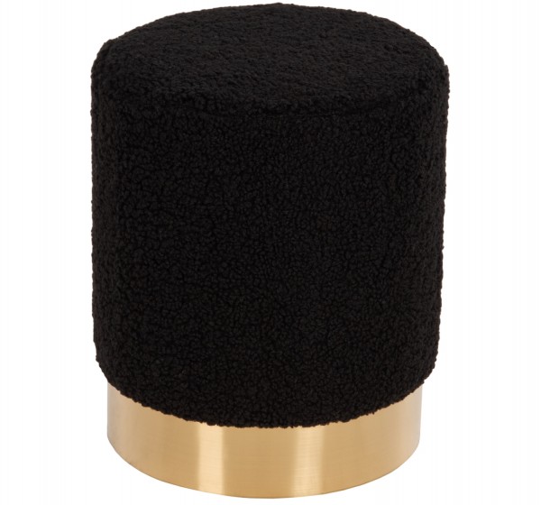 ΣΚΑΜΠΟ LEVY HM8408.24 ΜΠΟΥΚΛΕ ΥΦΑΣΜΑ ΜΑΥΡΟ ΜΕ ΧΡΥΣΗ ΒΑΣΗ Φ35x42Υ εκ.